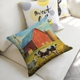thumbnail image 5 of cows Linen toss pillowcase decoration pillowcase gifting preferred 24x24 inch cushion cover sofa pillowcase sofa bedroom living room car, 5 of 8