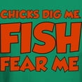 thumbnail image 3 of CafePress - Chicks Dig Me Fish Fear Me Dark T Shirt - Men's Classic Graphic Cotton T-Shirt, 3 of 4