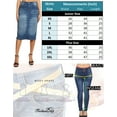 thumbnail image 5 of Fashion2Love Women's Juniors/Plus Size calf - Length Pencil Stretch Denim Skirt, 5 of 6