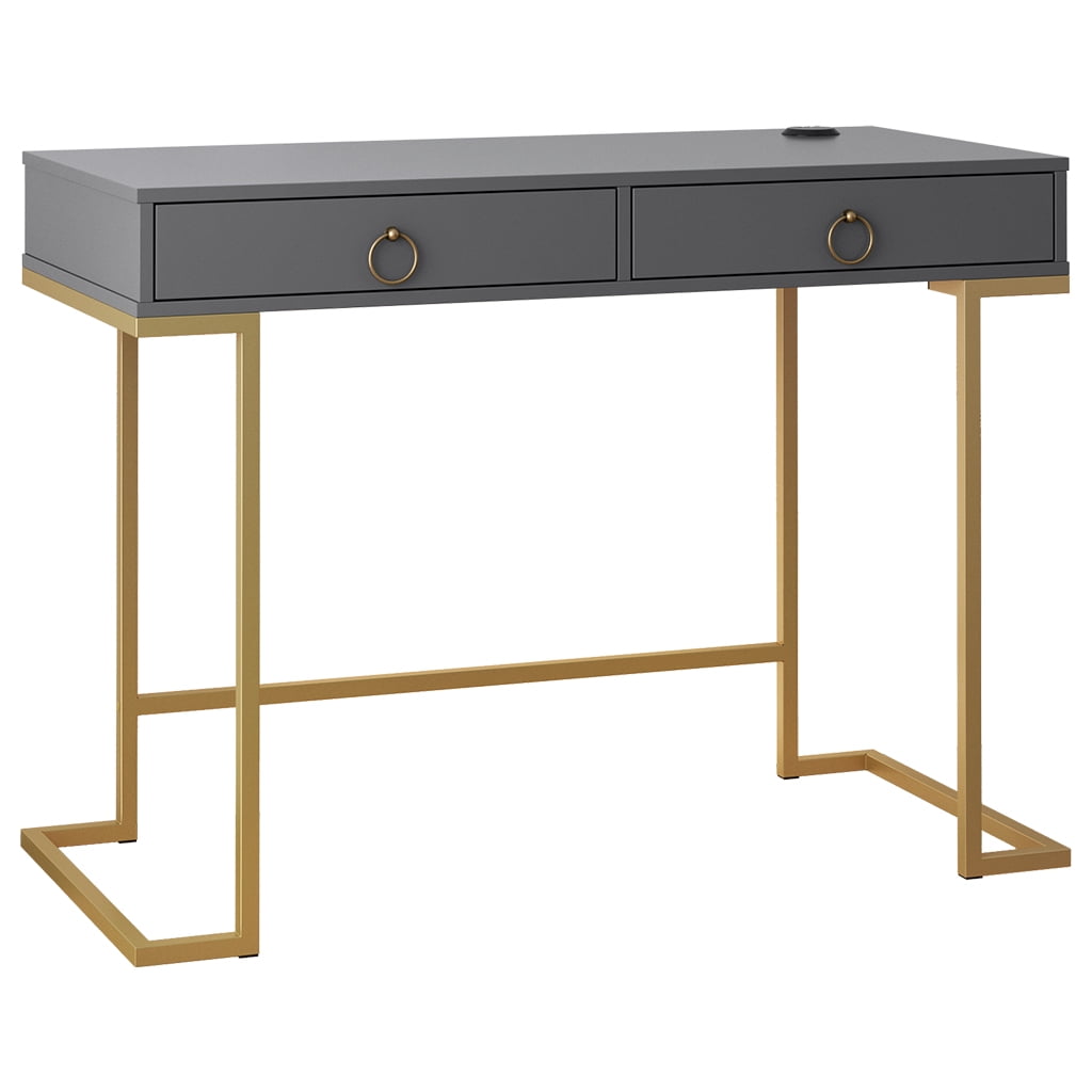 Makeup Vanity Table without Mirror, LANGRIA Modern Writing ...