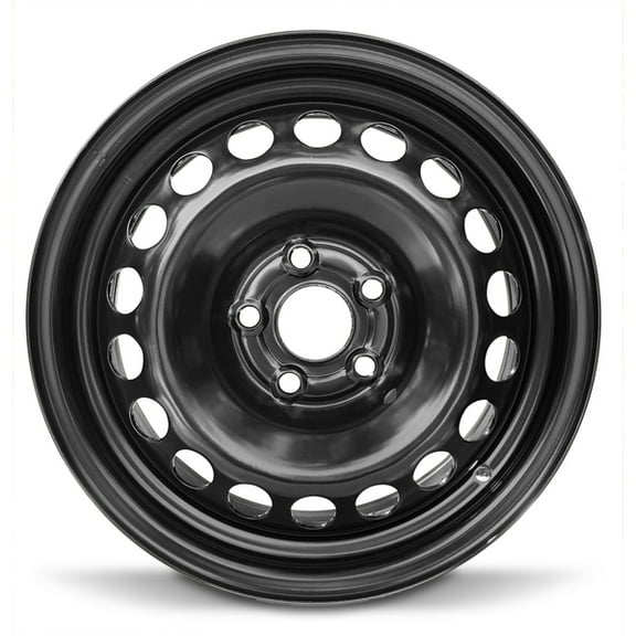 New 15x6 inch Wheel for Chevrolet Cruze (16-19) Black Painted Steel Rim