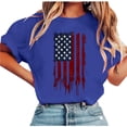 thumbnail image 5 of Lumosvexa Women Plain Short Shirt Sleeved Tops Womens Casual T-Shirt Crew Neck T-Shirt Blue Size S, 5 of 6