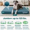 thumbnail image 3 of FurHaven Pet Products | Deluxe Cooling Gel Memory Foam Orthopedic Oxford Indoor/Outdoor Water-Resistant Bed for Dogs & Cats, Deep Lagoon, Jumbo Plus, 3 of 9