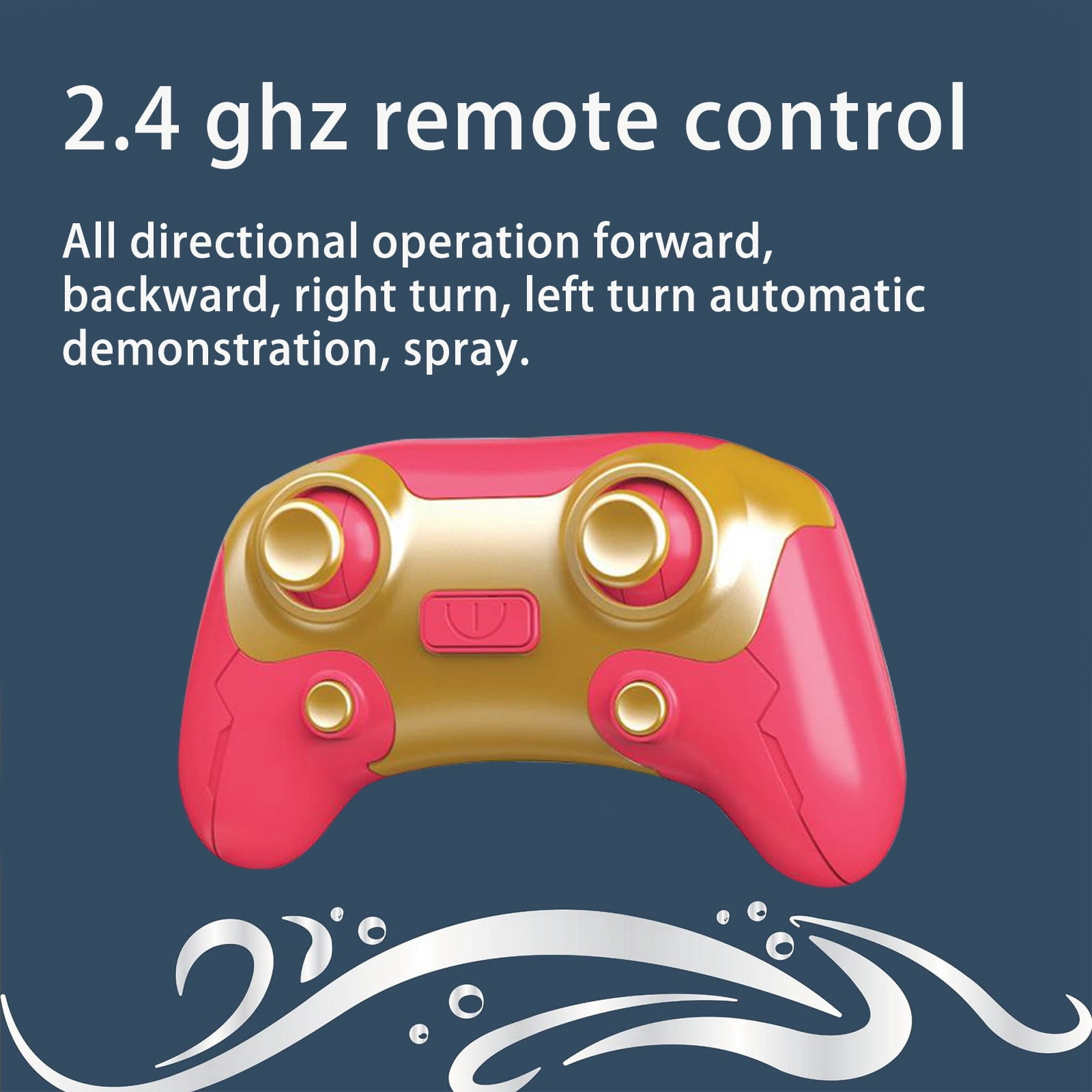 Red Double Propellers Remote Control Spray Motor Boats For Pool Tub Rc Water Summer Toy Boats