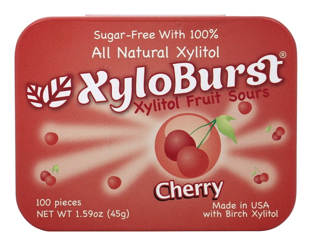XyloBurst Xylitol Fruit Sours Cherry 100 Piece(s)