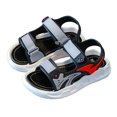 thumbnail image 3 of Akiihool Boys Sandals Boy Fashion Comfortable Beach Sandals With Soft Soles In Summer(Black,9.5-10 Years), 3 of 5