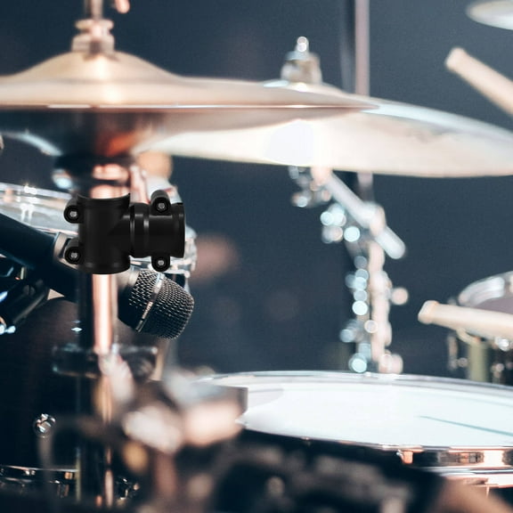 IDEANATEGRATE 1Pcs Black Plastic Electronic Drum Rack Clamp for Secure Mounting and Stability .9x2.5x1.8in