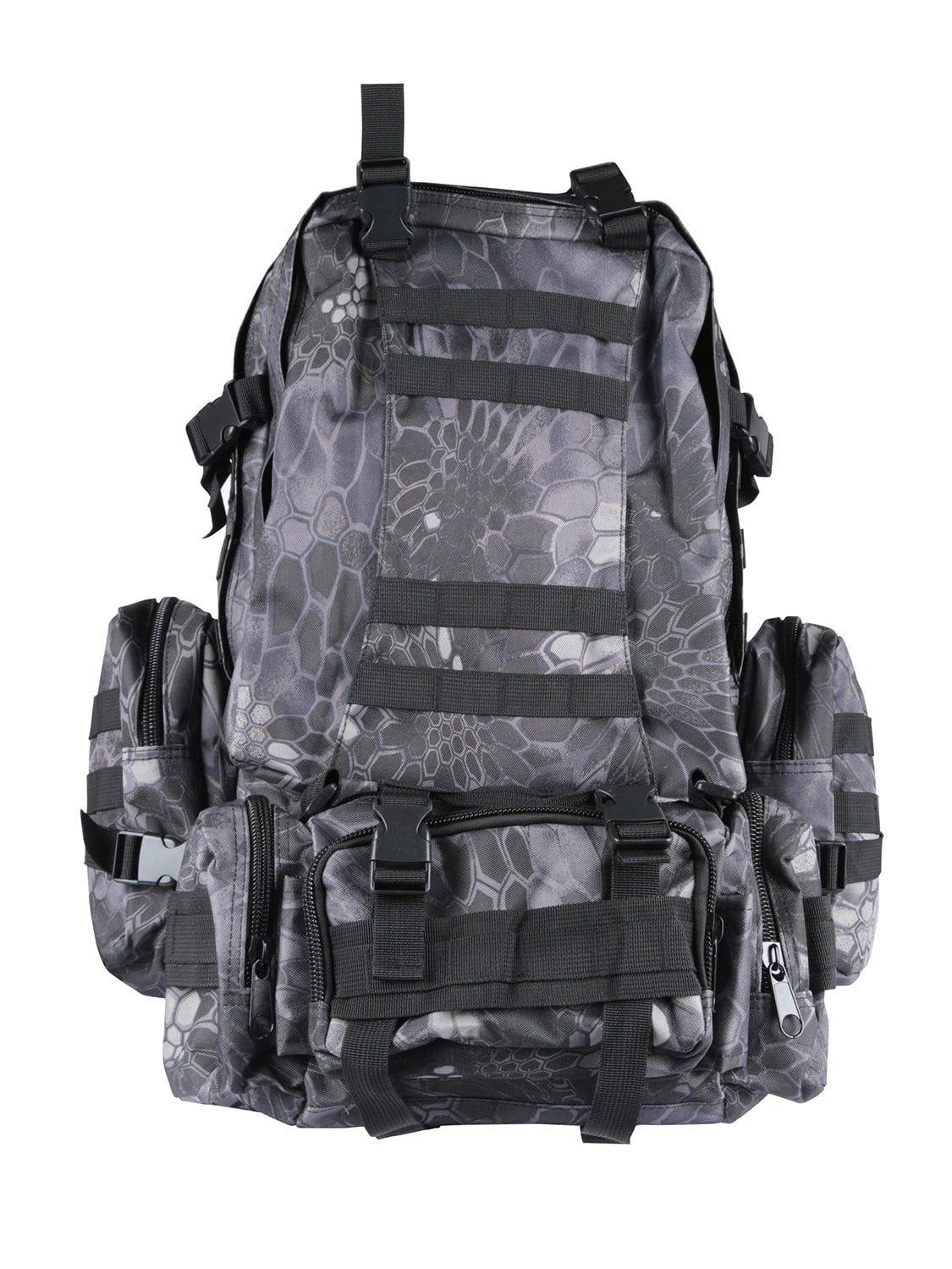 4-in-1 Outdoor Tactical Backpack for Camping Hiking Trekking - Black Python