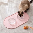 thumbnail image 4 of Oval Pet Feeding Mat, Waterproof Raised Edge Bowl Placemat, Non Slip Spill Proof Food and Water Tray for Dogs and Cats, Washable Floor Protector, 4 of 6