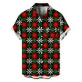 thumbnail image 2 of Blusa y camisa de manga corta con cuello vuelto para hombre, blusa informal de moda con cuello vuelto, blusa estampada de manga corta con botones, blusa de poliéster para hombre, 2 of 5