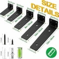 thumbnail image 5 of Floating Shelf Bracket 6 Inch of 4 Pack Heavy Duty Shelf Brackets Black Coated Metal L Bracket Wall Shelf Support DIY Brackets with 1/5 Inch Thick and 160 LBS Load Capacity, 5 of 5