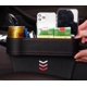 thumbnail image 2 of Organizador de relleno para espacio de asiento de automóvil, organizador lateral multifuncional de PU para consola de automóvil con portavasos, sostiene el teléfono, tarjetas de dinero, llaves y control remoto, ayuda a reducir la conducción distraída Rojo Verde, 2 of 5