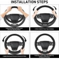 thumbnail image 3 of Cute Panda Plush Steering Wheel Cover, Soft and Fuzzy Non-Slip Grip, Universal 15 Inch, 3 of 3