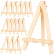 Eease 15Pcs Painting Easels Wooden Trapezoid Display Painting Stand Mini Easel Frame