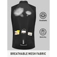 thumbnail image 2 of Leopatrix Men's Windproof Cycling Vest, Full-Zip Winter Sleeveless Bike Jacket with Zip Pockets for Cycling,Running,Hiking, 2 of 6