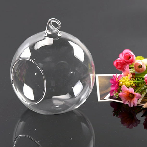 HiMiss Hanging Tealight Holder Glass Globes Wedding Candle Holders