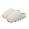 thumbnail image 2 of Gvdentm Mens Slippers Wide Width Cozy Memory Foam Slippers Outdoor Slip on Couples House Shoes Slippers for Woman(White,10), 2 of 8