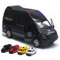 thumbnail image 3 of Welling Simulated Pull Back Sound Light Ambulance Police Car Fire Truck Kids Toy Gift, 3 of 10