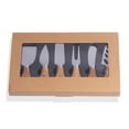 thumbnail image 2 of Jademaz Limited Premium Stainless Steel Charcuteries tools, Cheese Knife Set  Included: 4 Slicing Knife, Serving Fork & Spreader., 2 of 5