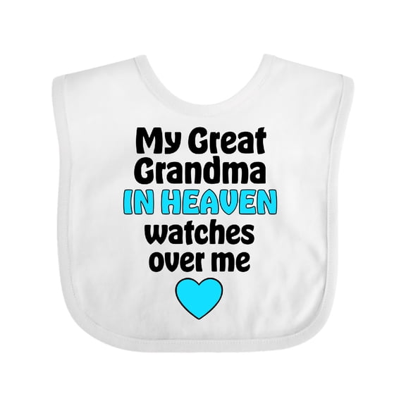 Inktastic My Great Grandma in Heaven Watches over Me Boys or Girls Baby Bib