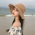 thumbnail image 3 of SikaFu Straw Hat Female Sunshine Sunscreen Big Eaves Ins, Small Fresh Spring Summer Out Of The Beach Vacation Sweetness, Sweet Forest, Versatile, 3 of 9