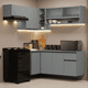 thumbnail image 2 of Cocina Integral Completa Modular Madesa Nice 325cm Gris, 2 of 10