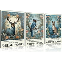 Canvas Wall Paintings William Morris Style Animal Plant Prints Deer Bird Kangaroo Poster ArtworkVintageNatureGallery Canvas Paintings for Living Room BedroomOffice Bathroom Dorm Unframed