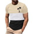 thumbnail image 1 of Mens Casual Pantalones Cortos Cuello Redondo Patchwork Impresión Suéter Blusa de Fitness, Camisetas para Hombre, 1 of 4