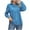 Blue, variant on yillto Women Button down Shirts Collared Long Sleeve Causal Business Ladies Solid Color Dressy Shirt