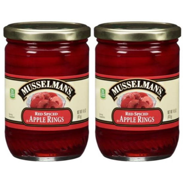 (2 Pack) Musselman's Red Spiced Apple Rings, 14.5 oz