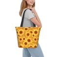thumbnail image 2 of Cauagu Vintage Leopard Print Sunflower Print Canvas Aesthetic Tote Bag for Women Beach Bag Shopping Bags Shoulder Bag Reusable Grocery Bags, 2 of 7