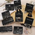 thumbnail image 3 of Women earring girl stud ear drop set pearl bohemian geometric crystal heart stud----H11-1256-04--Product code 84179 H11-1256-04, 3 of 5
