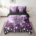 thumbnail image 2 of jejeloiu Cartoon Moth Butterfly 7-Piece Twin Bedding Sets,Chic Diamond Bedding Comforter Set,Purple Sliver Sheet Sets For Kids,Super Cozy Room Decor Reversible, 2 of 8