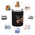 thumbnail image 6 of Laundry Basket, Patriotic USA Butterfly Art Laundry Hamper Waterproof Laundry Bag Clothes Hamper Laundry Bin with Handles for Bedroom, Living Room, Kids Room, 6 of 6