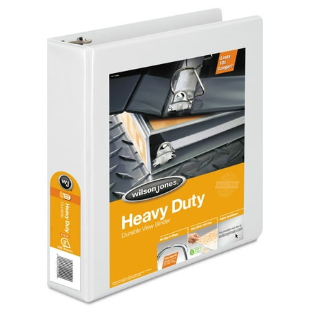- Wilson Jones Heavy-Duty D-Ring View Binder w/Extra-Durable Hinge, 2