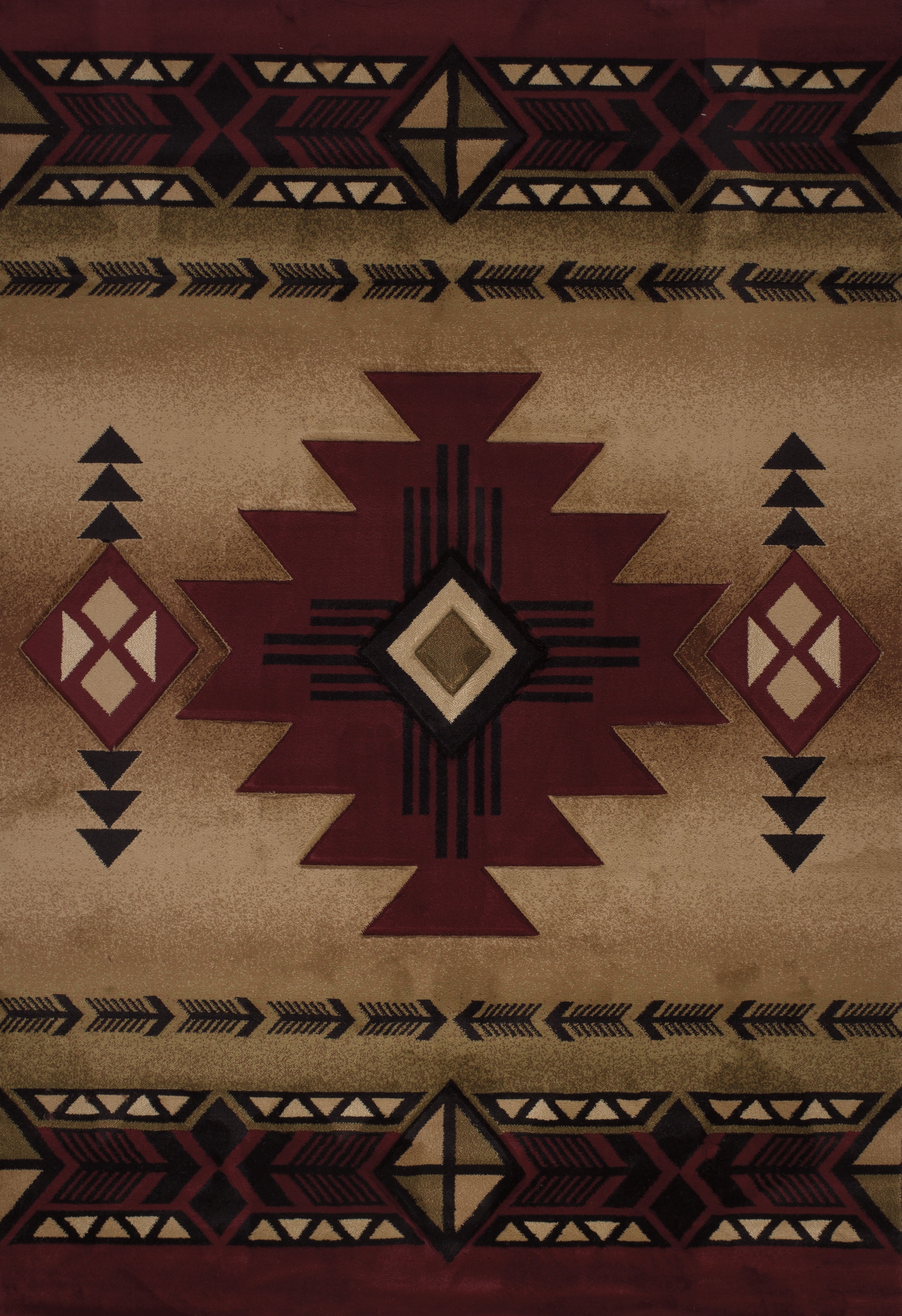 United Weavers of America Charlize Canyon Print Southwestern Area Rugs, Burgundy Red