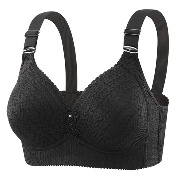 Womens Full Support Bras, Sexy Lace Bras for Women with Underwire Wireless Bras - Seamless Push Up Full Coverage Bralettes Comfortable Everyday Bra S-3XL Womens Bras Clearance under $5