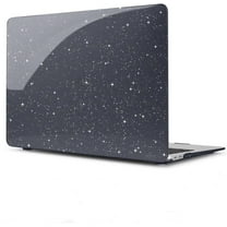 Sparkly Black Star Case for MacBook Air 13 Inch Case A2337 M1 A2179 A1932 2021-2018 Release, Plastic Glitter Bling Hard Shell Case for MacBook Air M1 2021