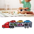 thumbnail image 4 of Camión De Juguete, Ruedas De Goma, Educativo, Extraíble, Desmontable, Para Niños, Camión De Transporte Para 3 Años Cergrey Rojo, 4 of 8