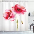 thumbnail image 1 of Ambesonne Pink White Shower Curtain, Garden Poppy Floral, 69"Wx70"L, Pale Pink Hot Pink, 1 of 3