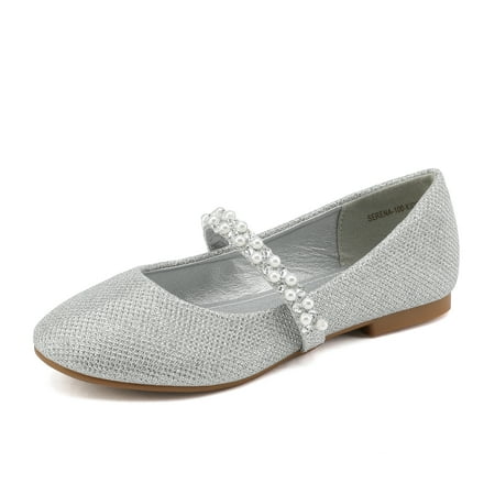 

Dream Pairs Toddler Girls Mary Jane Flat Dress Shoes Rhinestones Wedding Kids SERENA-100-KIDS SILVER/GLITTER Size 12