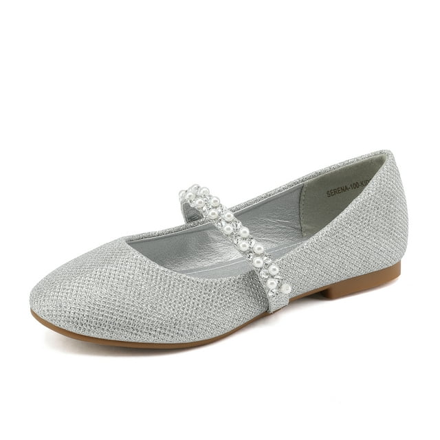 Dream Pairs Zapatos de vestir planos Mary Jane para niñas pequeñas Pedrería Boda Niños SERENA-100-KIDS Dream Pairs SERENA-100-KIDS