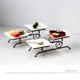 thumbnail image 5 of Soporte De Pastel De Metal De 2 Niveles Estante De Comida Rectangular Creativo Plato De Servicio De Pastel Ajustable Plato De Postre Desmontable Para Pastelería De Panadería Casera Vogacara HA016818-00, 5 of 7