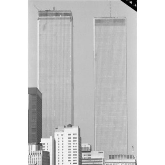USA New York City Twin Towers of World Trade Center Poster Print, 18 x 24