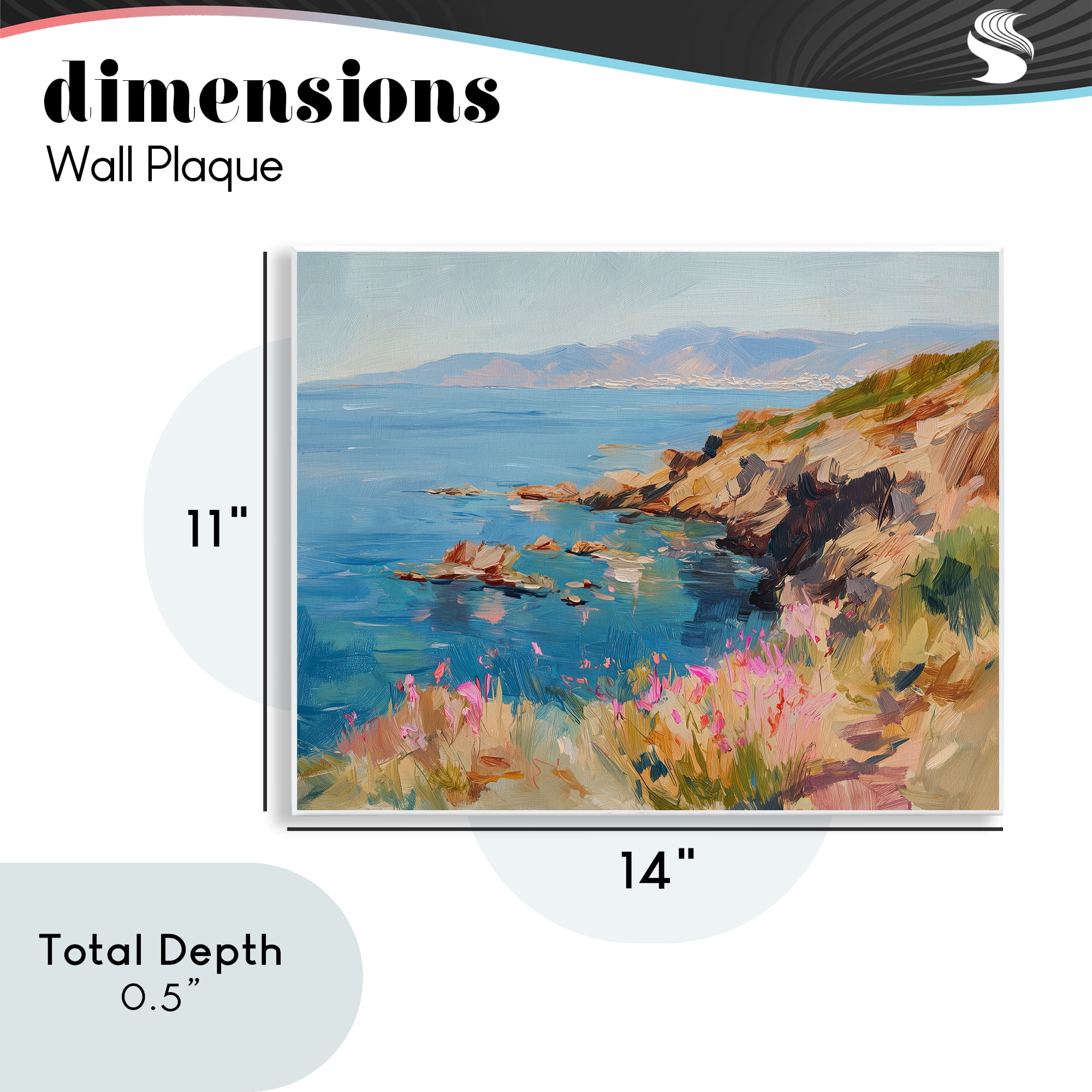 Stupell Industries Where Mountains Meet Sea Wall Plaque Art, design by Svetlana Aleynikova
