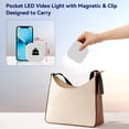 thumbnail image 4 of Mini Magnetic Phone Selfie Light, Clip on Light with Hot Shoe Apater, Compatible with Magsafe for Tablet Laptop Computer, Zoom Video Call TikTok YouTube Video Recording Phone Filming Makeup, 4 of 7