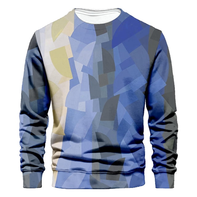 Gibobby Sudaderas hombre Sudadera Arqueada Panel Sudadera con Capucha para Hombre(Azul,XG)