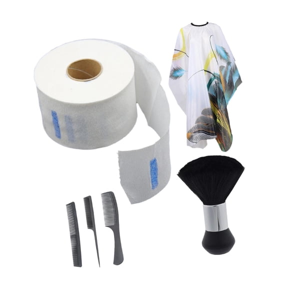 Conjunto de capa de peluquero desechable, tira para el cuello, capa de peluquería, herramientas de peinado, accesorios de salón, capa de estilismo de