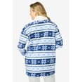 thumbnail image 2 of Dreams & Co. Plus Size Sherpa Lined Collar Microfleece Bed Jacket, 2 of 3
