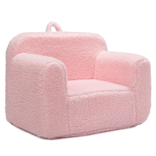 Silla acolchada de espuma para niños ALIMORDEN, ultrasuave, rosa